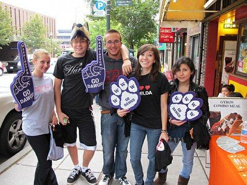 Daniela at DAWG week, where the school welcomes freshmen a week before instruction starts