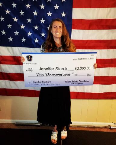 Jennifer Stark, Honor Society Member Spotlight Scholarship Recipient
